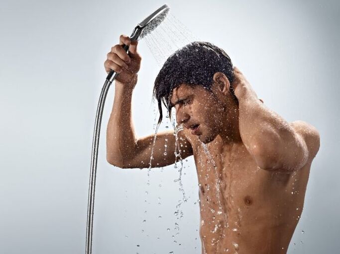 A contrast shower perfectly tones a man's body, thereby strengthening power
